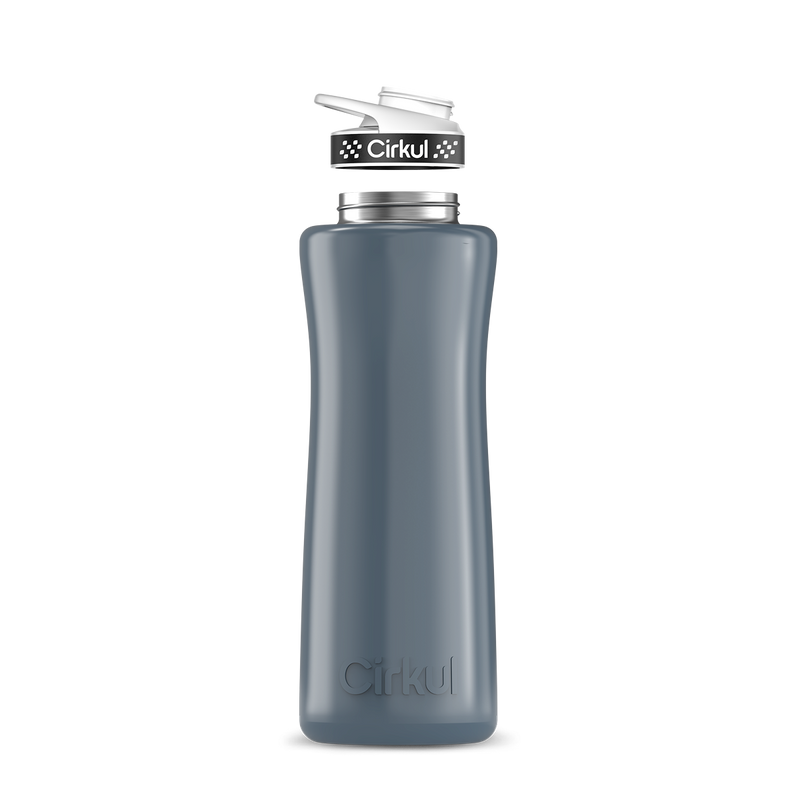 42oz. Stainless Steel Bottle & Comfort Grip Lid Gray