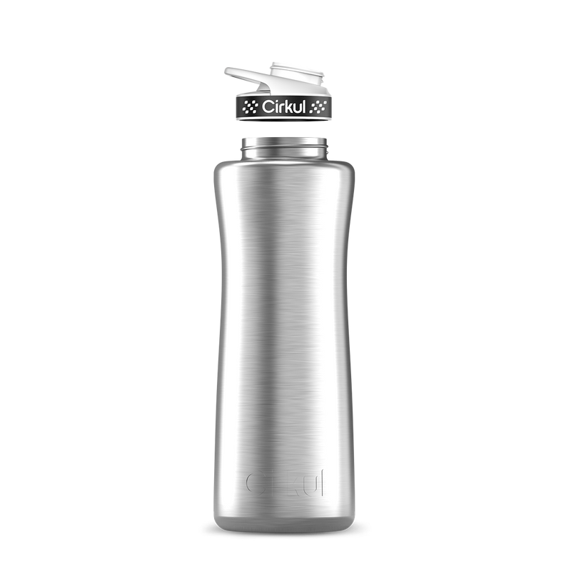 42oz. Stainless Steel Bottle & Comfort Grip Lid Steel