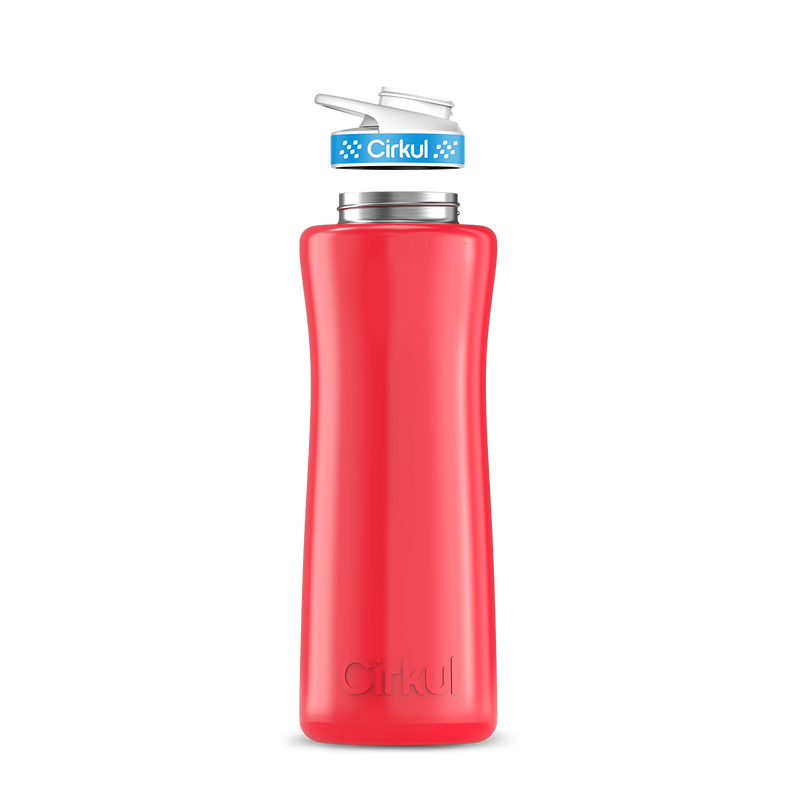 42oz. Stainless Steel Bottle & Comfort Grip Lid Red