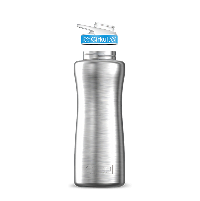 32oz. Stainless Steel Bottle & Comfort Grip Lid Steel