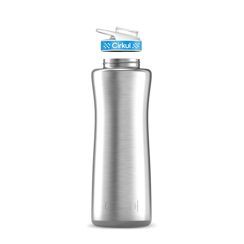 42oz. Stainless Steel Bottle & Comfort Grip Lid Steel