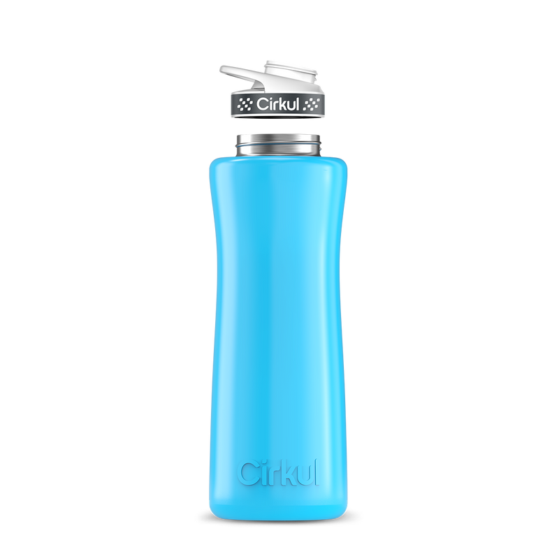 42oz. Stainless Steel Bottle & Comfort Grip Lid Blue