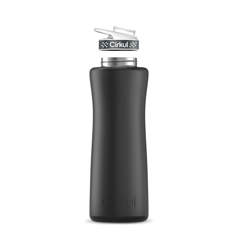 42oz. Stainless Steel Bottle & Comfort Grip Lid Matte Black