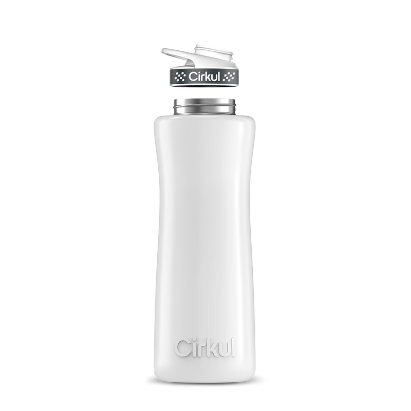 42oz. Stainless Steel Bottle & Comfort Grip Lid White
