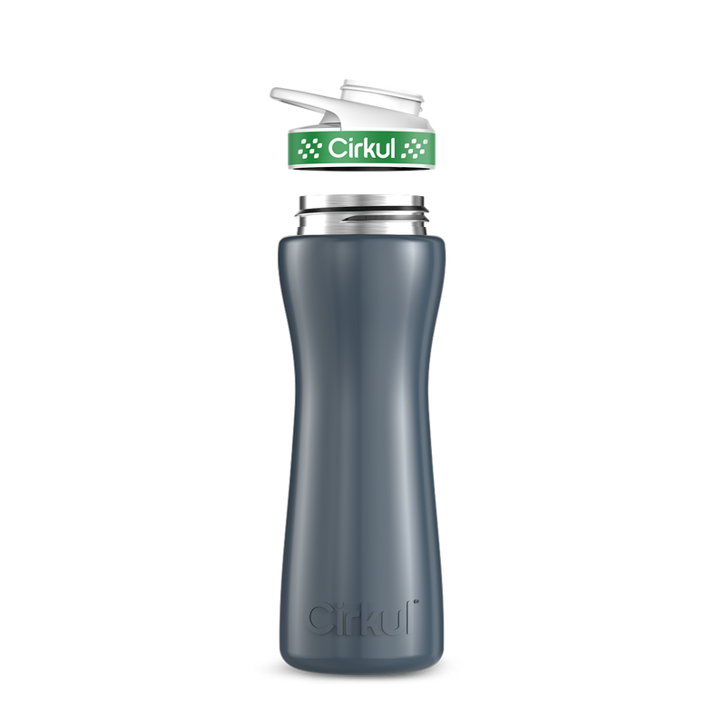 22oz. Stainless Steel Bottle & Comfort Grip Lid Gray