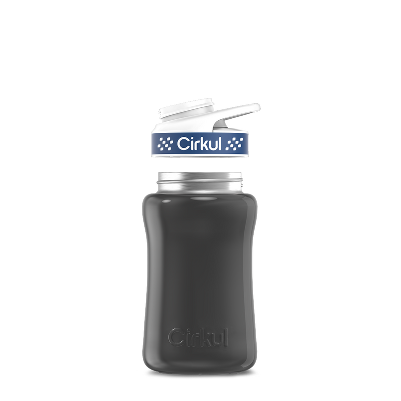 12oz. Stainless Steel Bottle & Comfort Grip Lid Gray