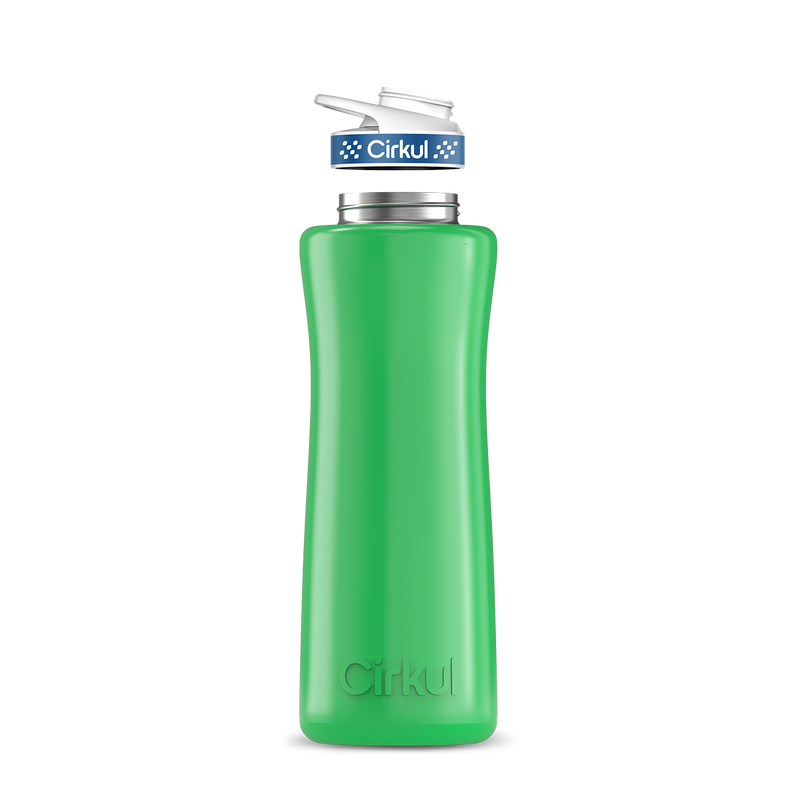 42oz. Stainless Steel Bottle & Comfort Grip Lid Green
