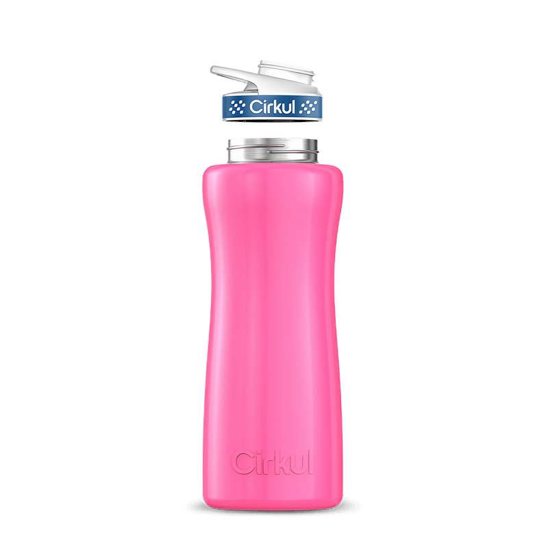 32oz. Stainless Steel Bottle & Comfort Grip Lid Pink