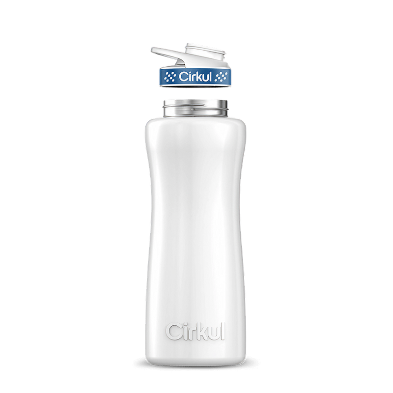 32oz. Stainless Steel Bottle & Comfort Grip Lid White