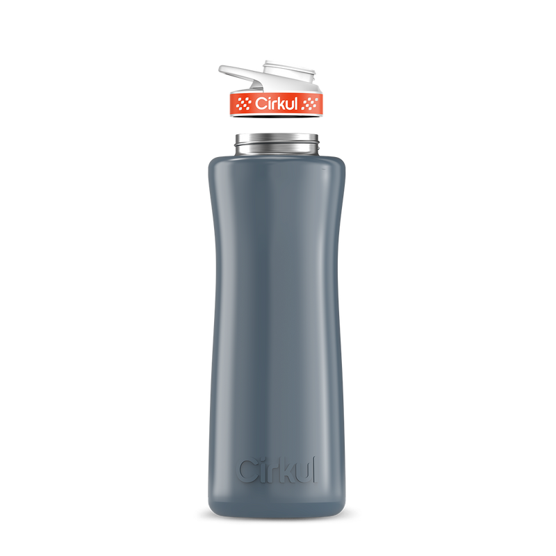 42oz. Stainless Steel Bottle & Comfort Grip Lid Gray