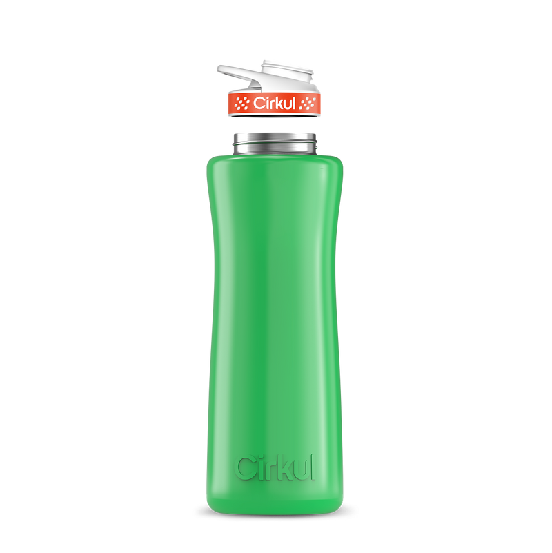 42oz. Stainless Steel Bottle & Comfort Grip Lid Green