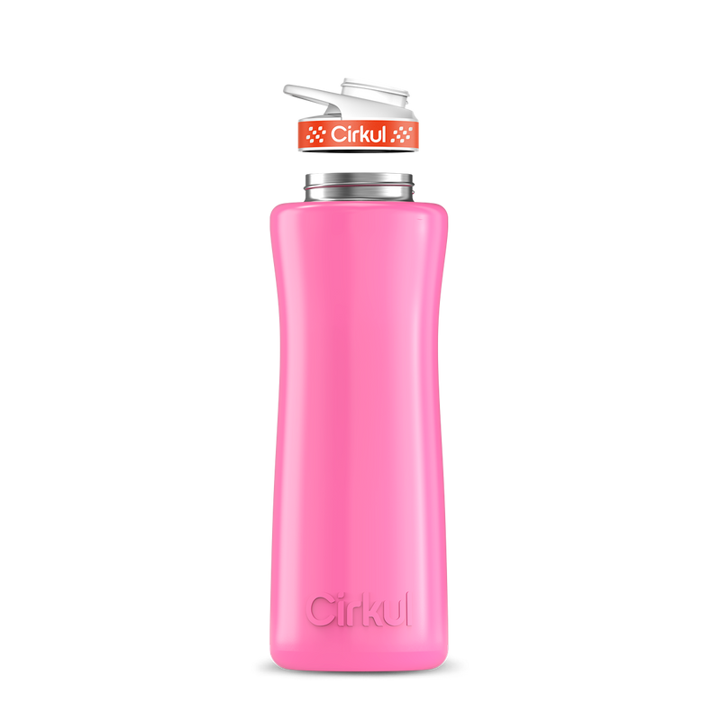 42oz. Stainless Steel Bottle & Comfort Grip Lid Pink