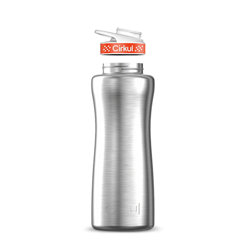 32oz. Stainless Steel Bottle & Comfort Grip Lid Steel