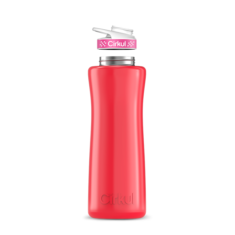 42oz. Stainless Steel Bottle & Comfort Grip Lid Red