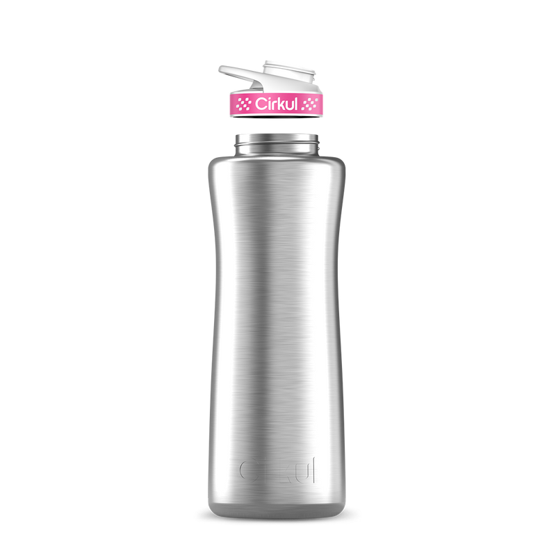 42oz. Stainless Steel Bottle & Comfort Grip Lid Steel