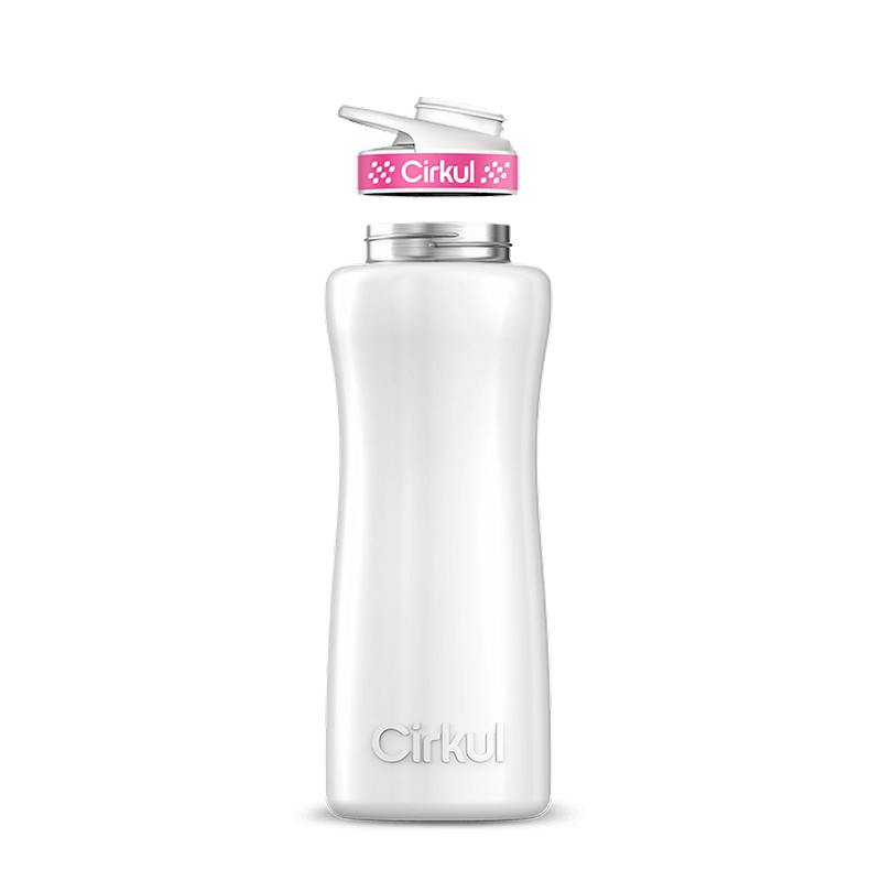 32oz. Stainless Steel Bottle & Comfort Grip Lid White