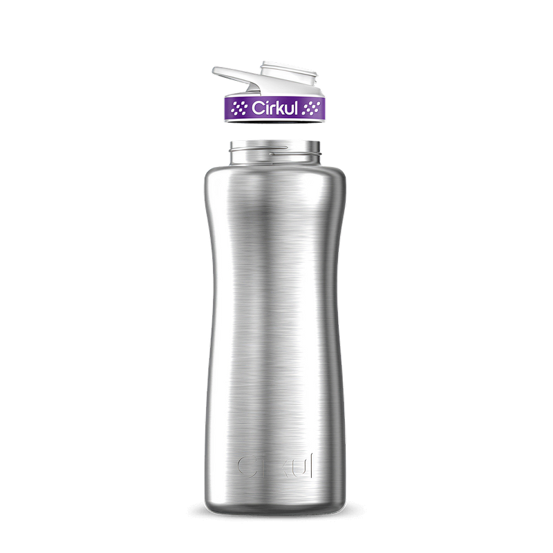 32oz. Stainless Steel Bottle & Comfort Grip Lid Steel