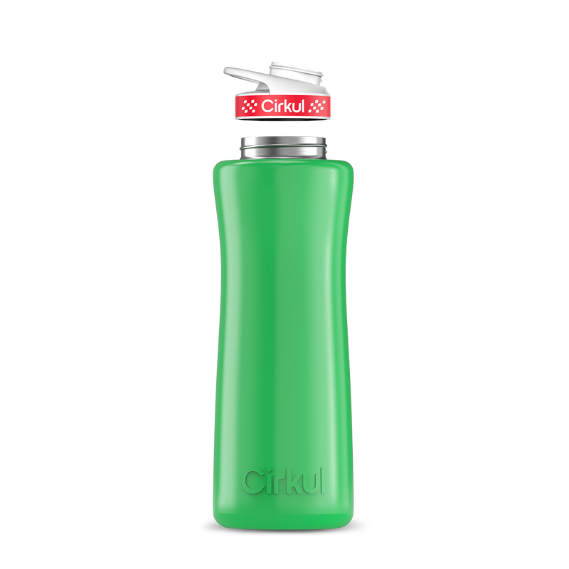 42oz. Stainless Steel Bottle & Comfort Grip Lid Green