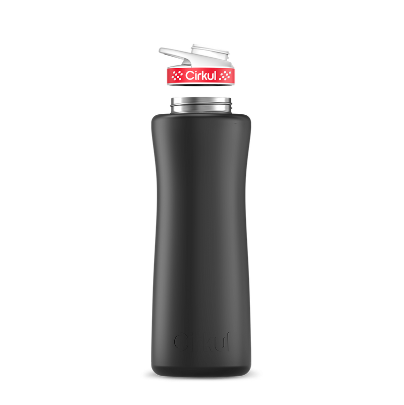 42oz. Stainless Steel Bottle & Comfort Grip Lid Matte Black