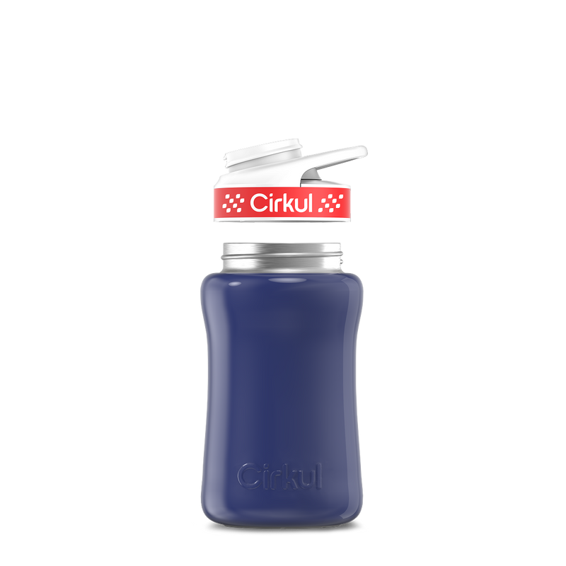 12oz. Stainless Steel Bottle & Comfort Grip Lid Navy