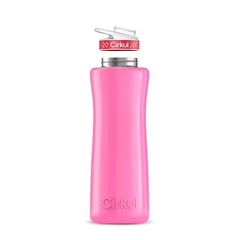 42oz. Stainless Steel Bottle & Comfort Grip Lid Pink