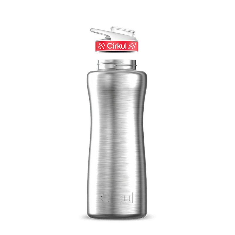 32oz. Stainless Steel Bottle & Comfort Grip Lid Steel