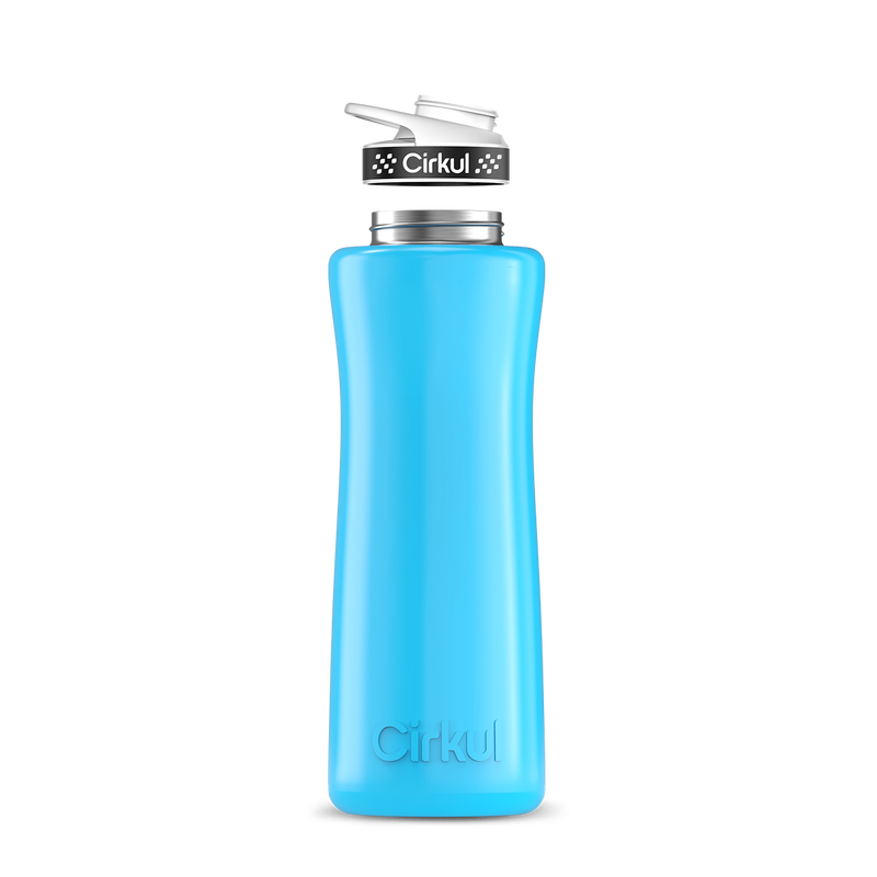 42oz. Stainless Steel Bottle & Comfort Grip Lid Blue
