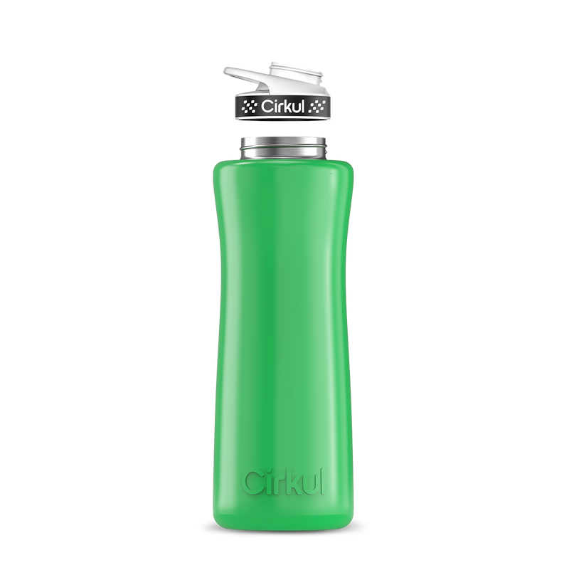42oz. Stainless Steel Bottle & Comfort Grip Lid Green