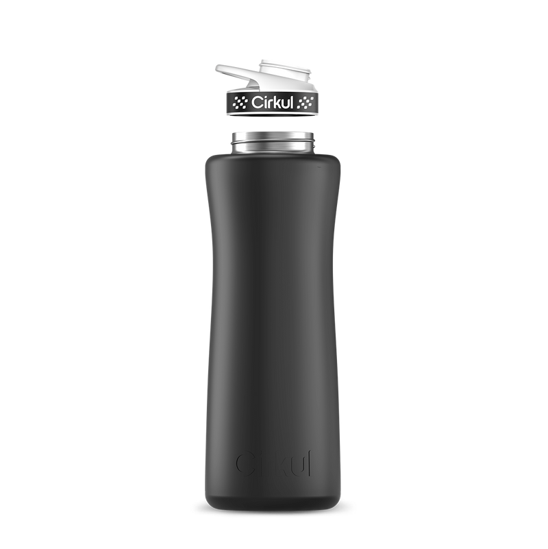 42oz. Stainless Steel Bottle & Comfort Grip Lid Matte Black