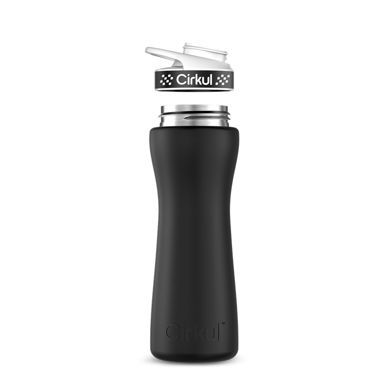 22oz. Stainless Steel Bottle & Comfort Grip Lid Matte Black