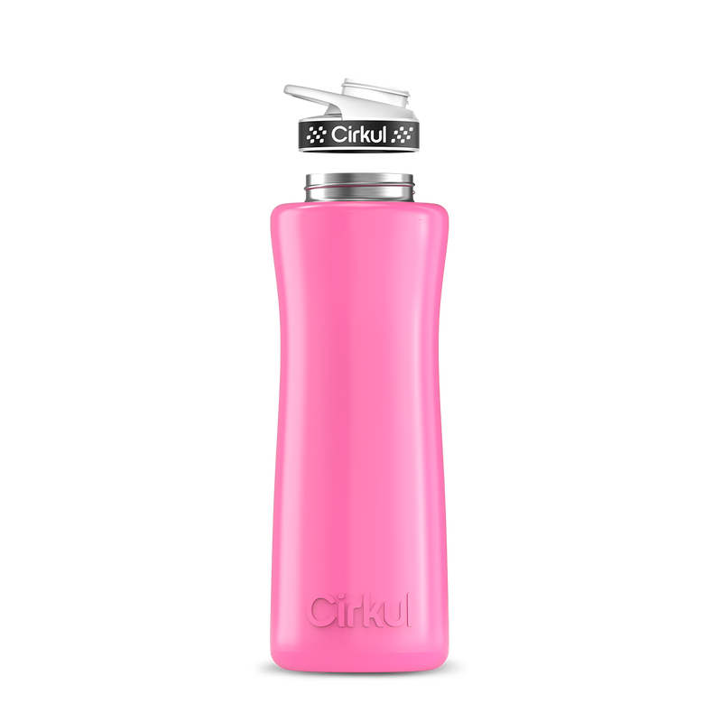 42oz. Stainless Steel Bottle & Comfort Grip Lid Pink