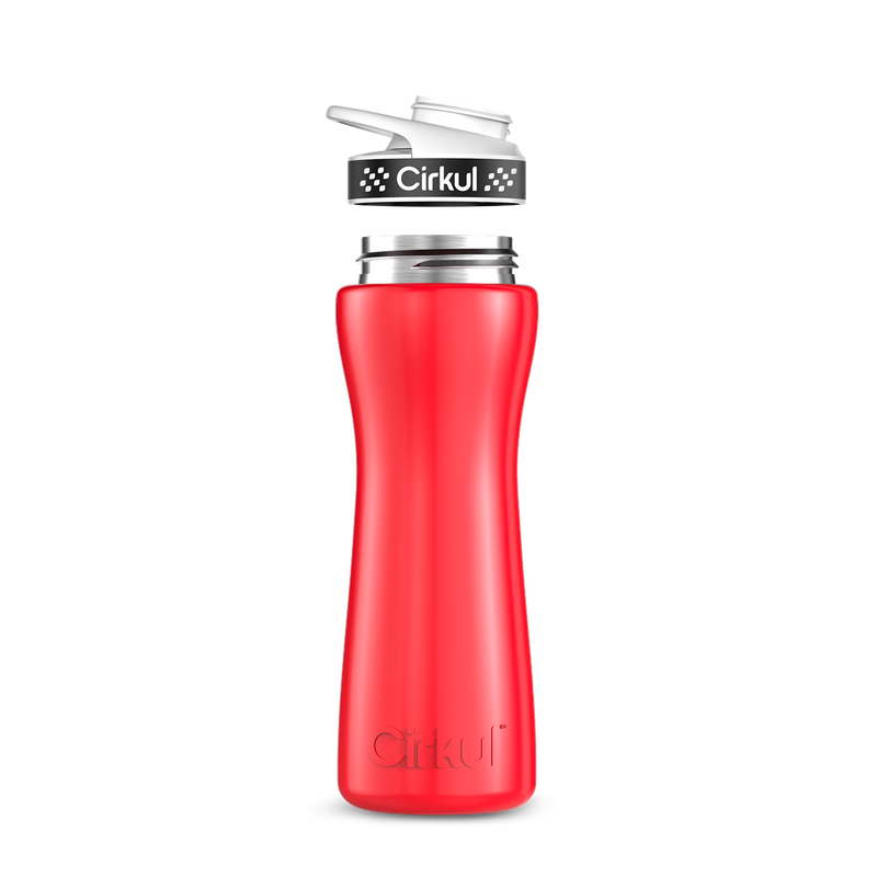 22oz. Stainless Steel Bottle & Comfort Grip Lid Red