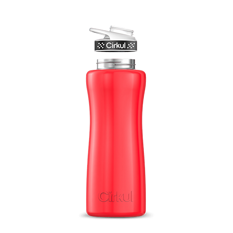32oz. Stainless Steel Bottle & Comfort Grip Lid Red