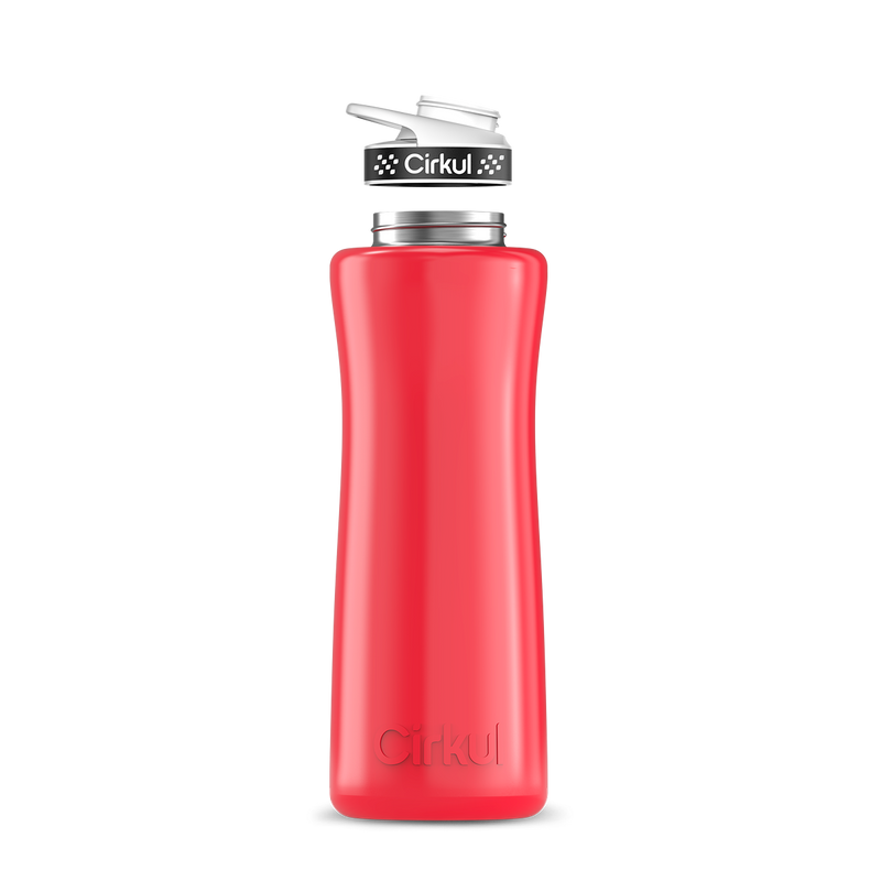 42oz. Stainless Steel Bottle & Comfort Grip Lid Red