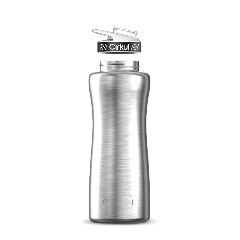 32oz. Stainless Steel Bottle & Comfort Grip Lid Steel