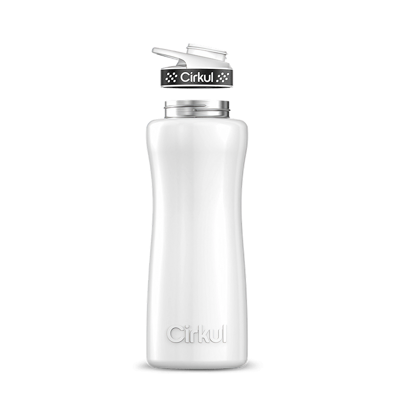 32oz. Stainless Steel Bottle & Comfort Grip Lid White