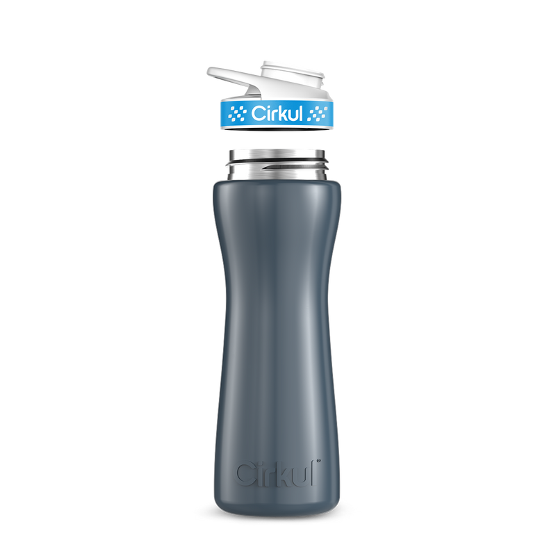 22oz. Stainless Steel Bottle & Comfort Grip Lid Gray