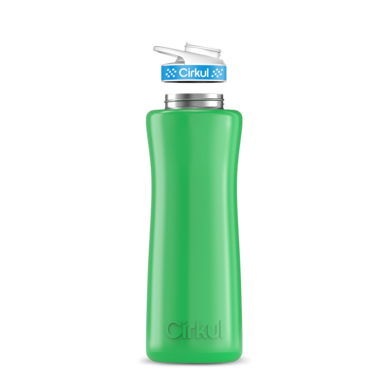 42oz. Stainless Steel Bottle & Comfort Grip Lid Green