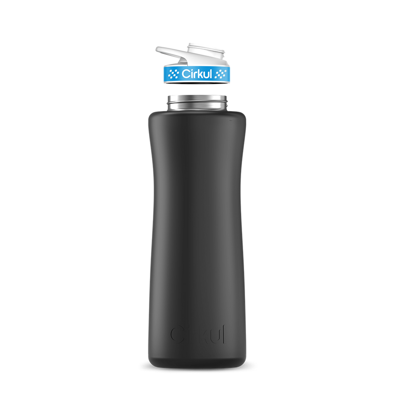 42oz. Stainless Steel Bottle & Comfort Grip Lid Matte Black