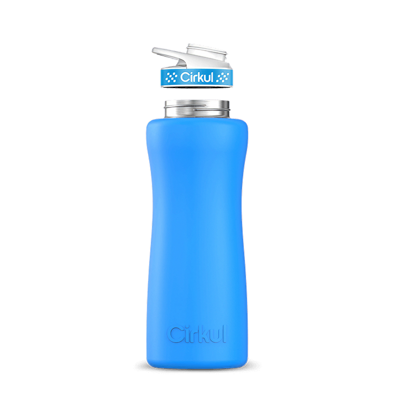 32oz. Stainless Steel Bottle & Comfort Grip Lid Matte Blue