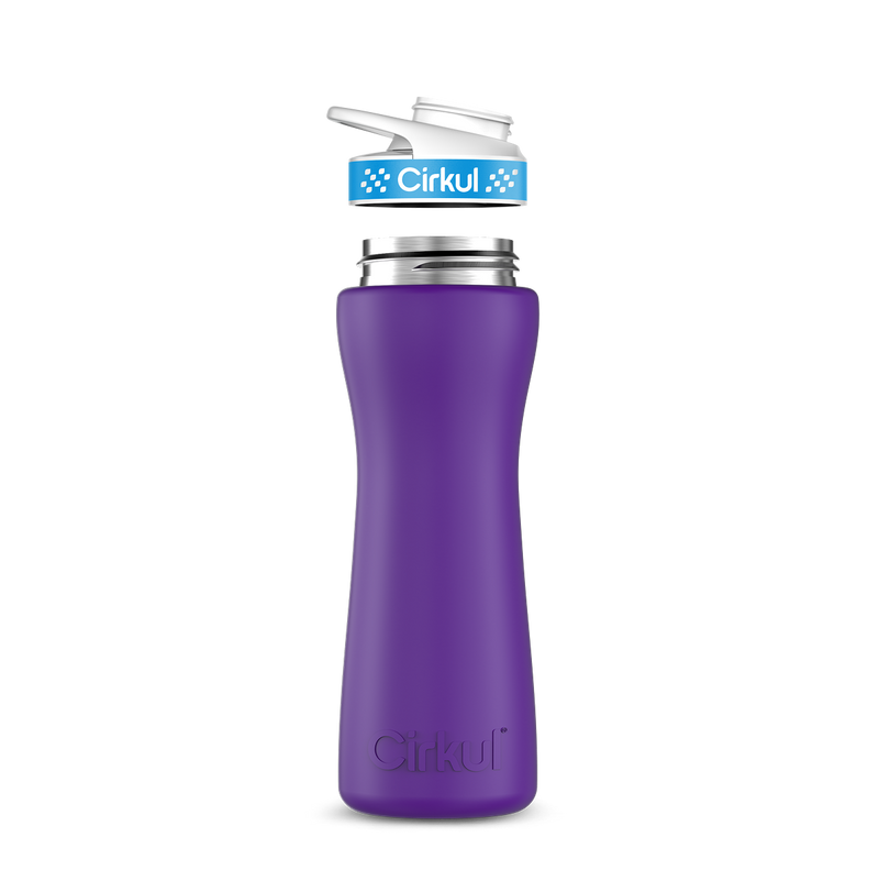 22oz. Stainless Steel Bottle & Comfort Grip Lid Matte Purple