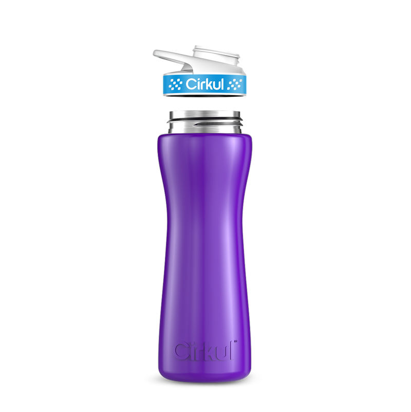 22oz. Stainless Steel Bottle & Comfort Grip Lid Purple