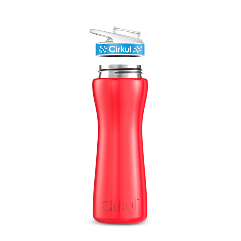 22oz. Stainless Steel Bottle & Comfort Grip Lid Red