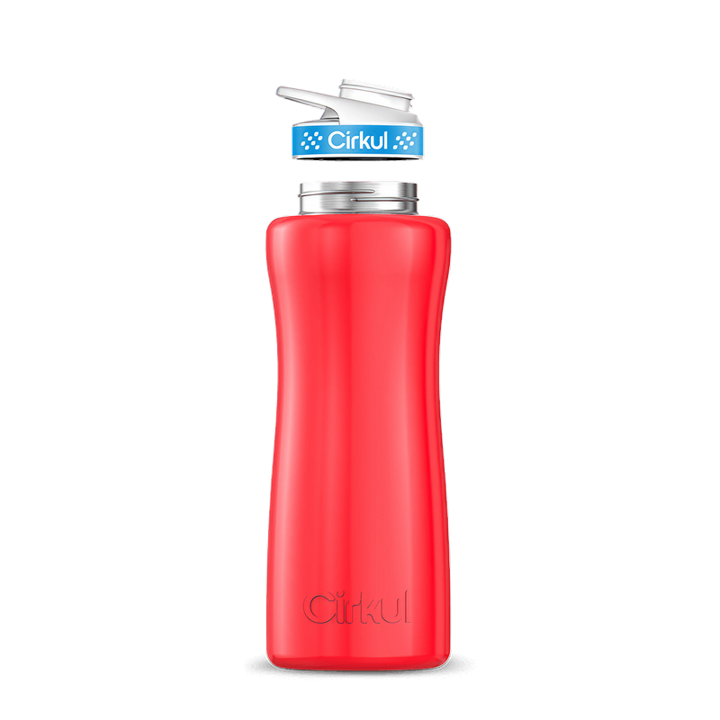 32oz. Stainless Steel Bottle & Comfort Grip Lid Red