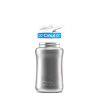 12oz. Stainless Steel Bottle & Comfort Grip Lid Steel