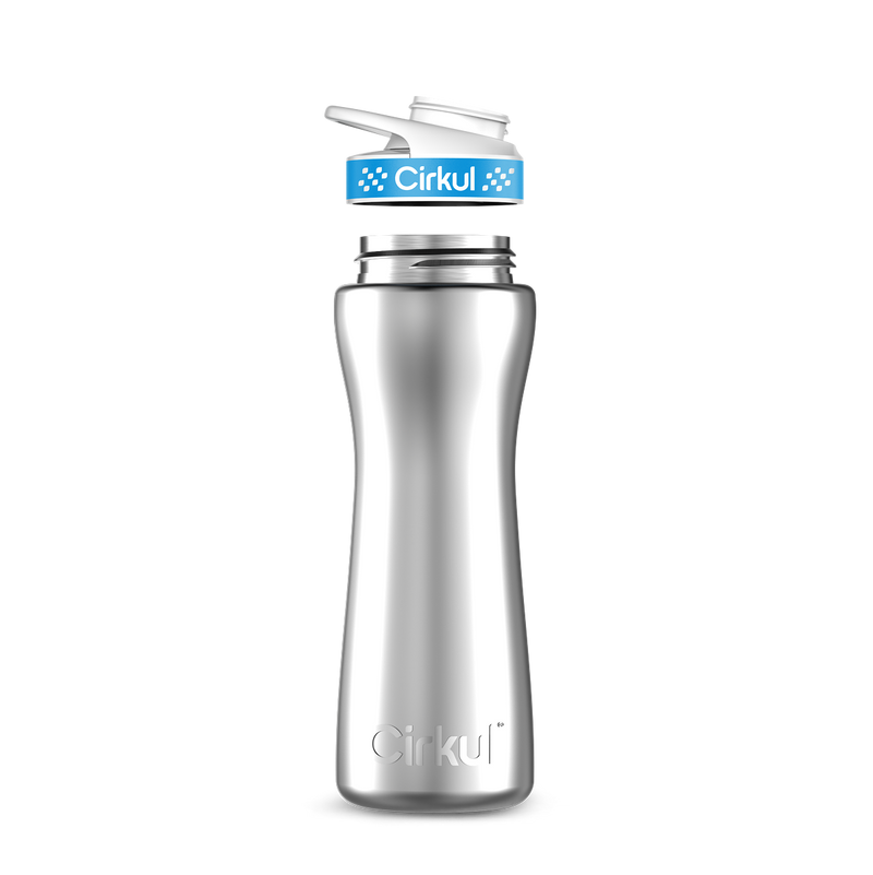 22oz. Stainless Steel Bottle & Comfort Grip Lid Steel