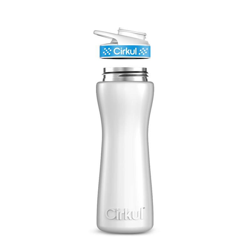 22oz. Stainless Steel Bottle & Comfort Grip Lid White