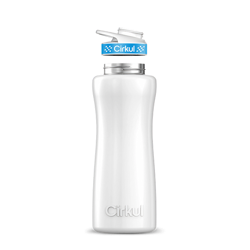 32oz. Stainless Steel Bottle & Comfort Grip Lid White