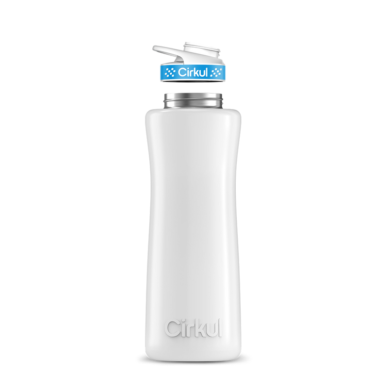 42oz. Stainless Steel Bottle & Comfort Grip Lid White