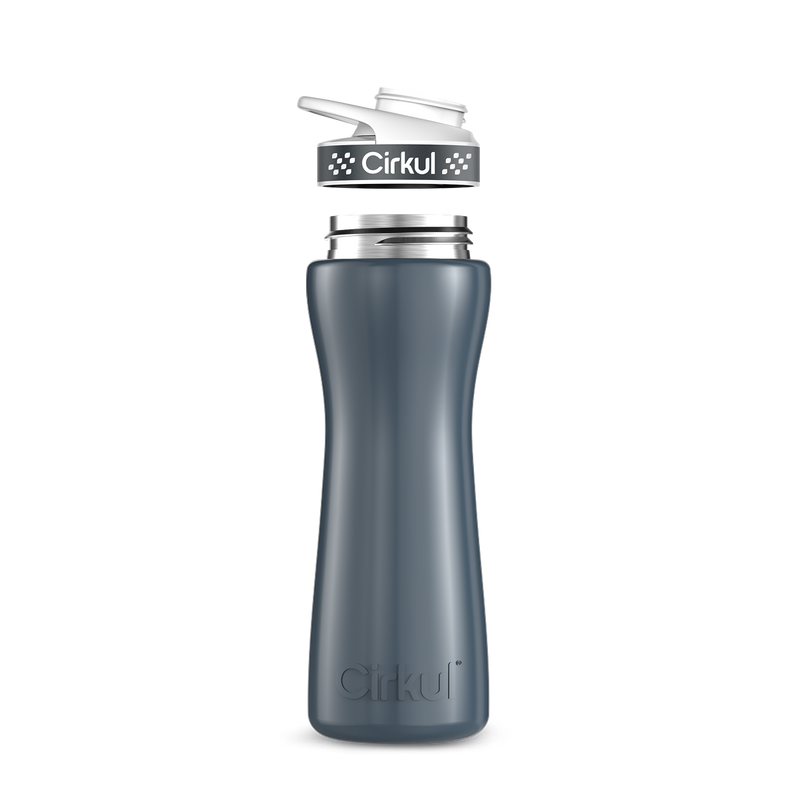 22oz. Stainless Steel Bottle & Comfort Grip Lid Gray
